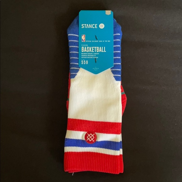 Stance Basketball Socks NBA Red White Blue Men’s M
